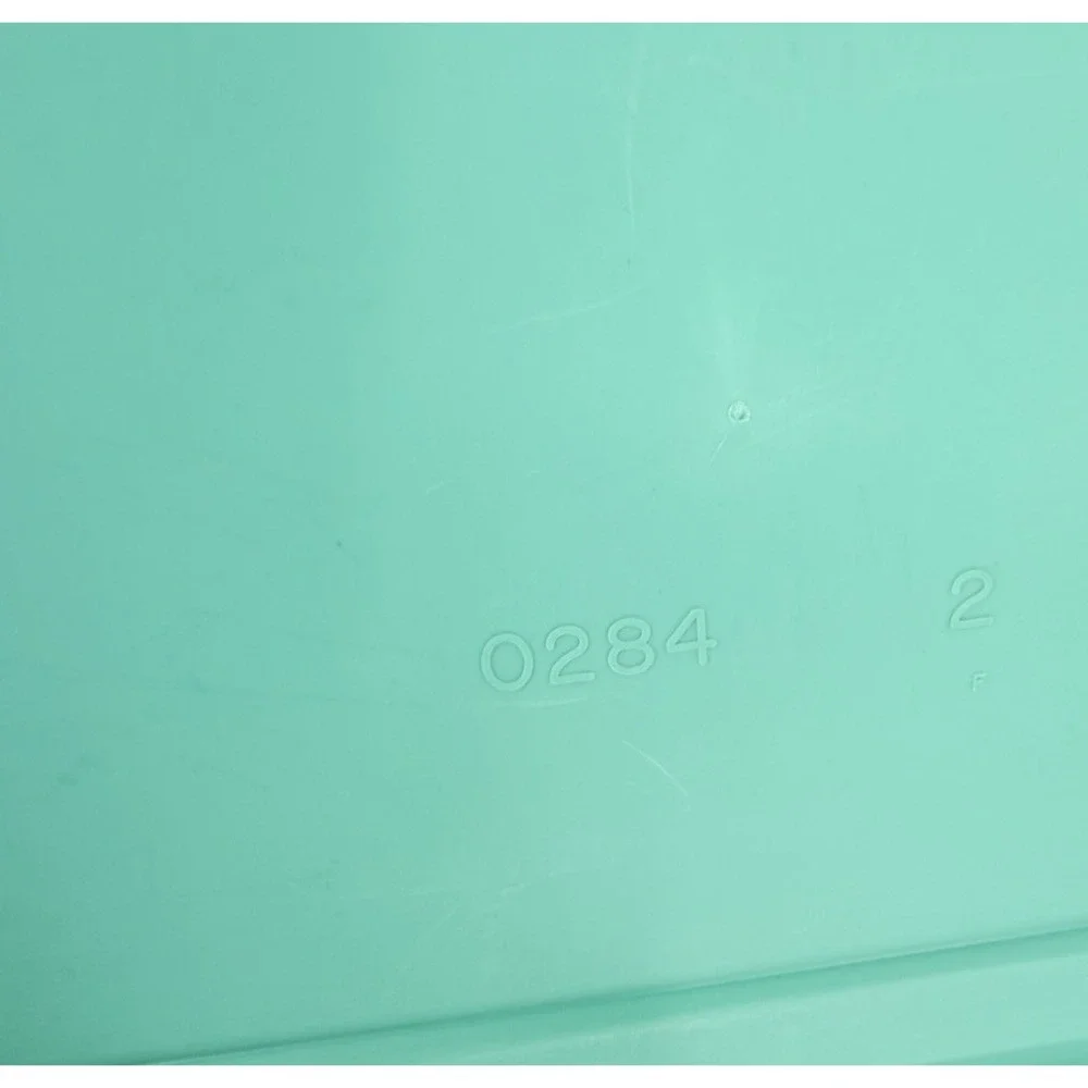 Vintage Pair of Rubbermaid 0286 Storage Boxes Palm Green Container Snap 4.5 Qt